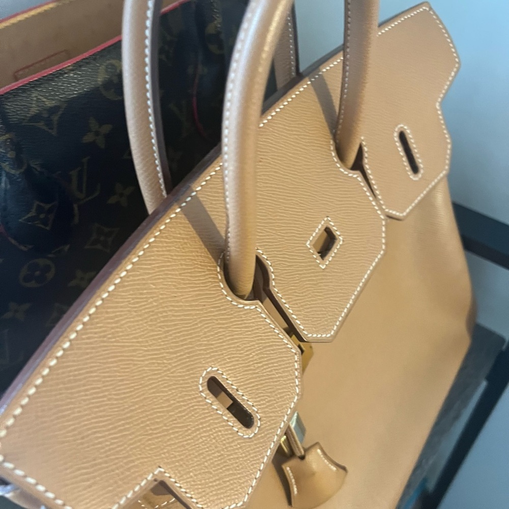 COPY - Hermes Birkin 30 Gold Tan Togo Leather Palladium Hardware. Used gently